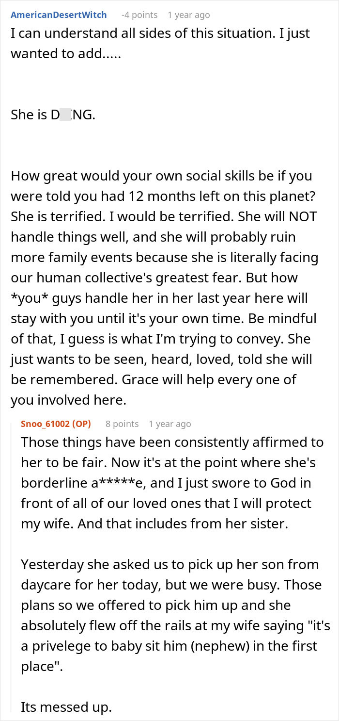 Couple Gets Annoyed That SIL With Cancer Is Taking Away From Their Wedding, It's Way Worse Than That Couple Gets Annoyed That SIL With Cancer Is Taking Away From Their Wedding, It's Way Worse Than That