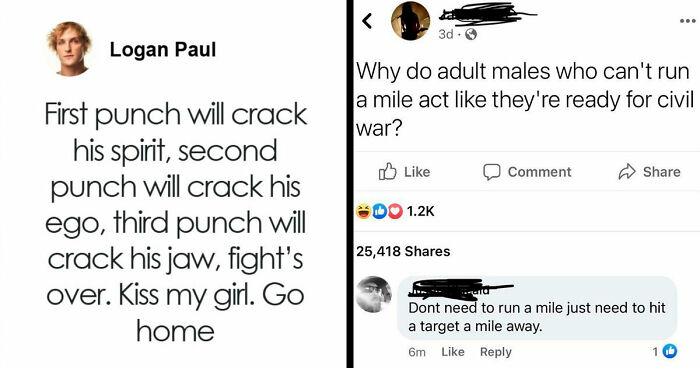 33 Posts Of People Acting Tough, Aggressive And Strong But They’re Actually Just Cringe (New Pics)