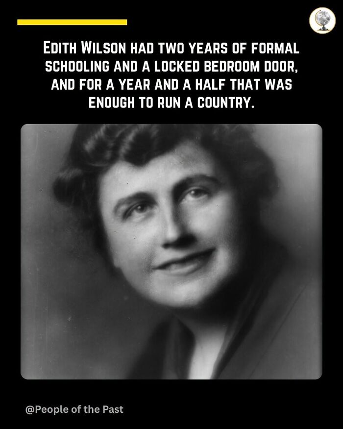 A black and white portrait of Edith Wilson, a historical post that feels like time travel.