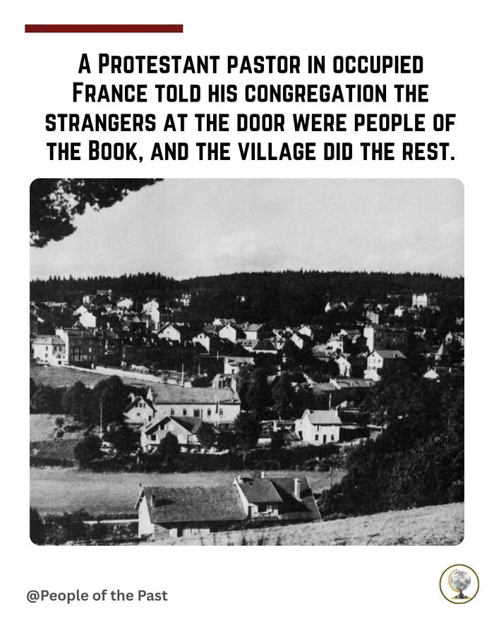 An old black and white photo of a village in France, a look at historical posts that feel like time travel.