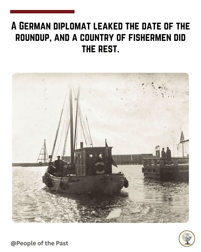Black and white historical post of a fishing boat near a dock, feeling like time travel.