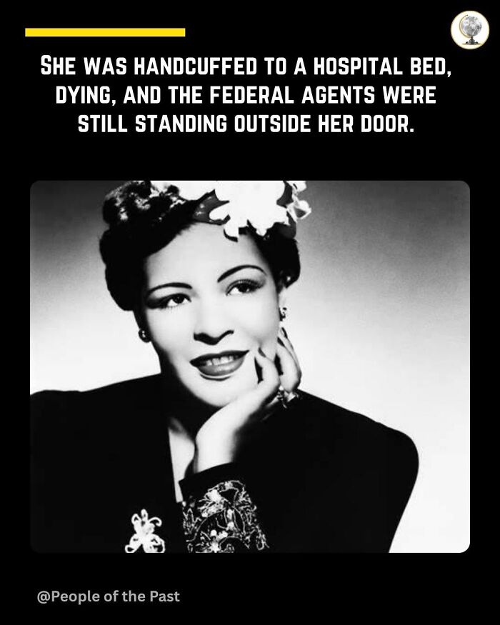 Black and white historical post of Billie Holiday smiling, feeling like time travel.