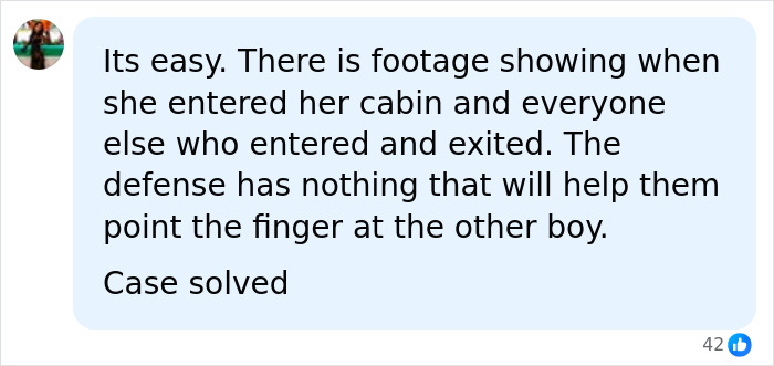 Comment citing footage evidence in Anna Kepner cabin case