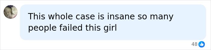 Comment expressing outrage over people failing Anna Kepner
