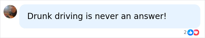 A comment about drunk driving related to Ryan Reynolds accident at 18.
