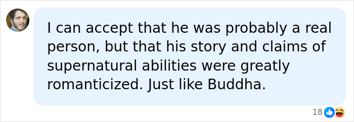 A social media comment on ancient Roman writings suggesting Jesus was a real person with romanticized abilities. A social media comment on ancient Roman writings suggesting Jesus was a real person with romanticized abilities.