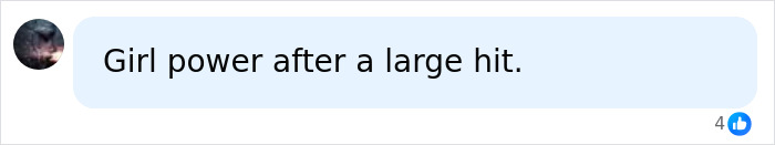 Screenshot of a brief comment saying Girl power after a large hit, relating to Amber Heard's new life. Screenshot of a brief comment saying Girl power after a large hit, relating to Amber Heard's new life.