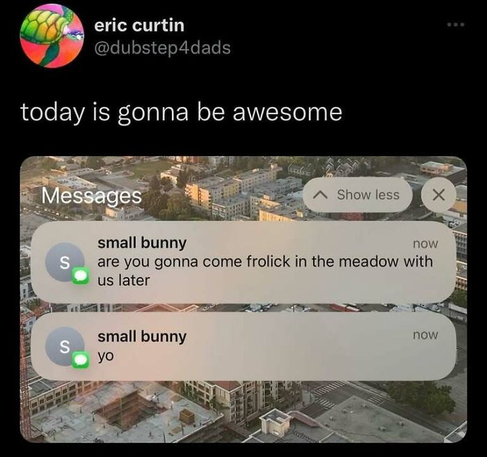 A screenshot of a text message conversation, part of a collection of fever dream memes.