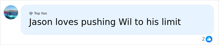 A chat bubble with the text: Jason loves pushing Wil to his limit. Will Arnett Snaps At Jason Bateman. A chat bubble with the text: Jason loves pushing Wil to his limit. Will Arnett Snaps At Jason Bateman.