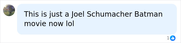 People losing it over Trump's reflecting pool renovator; comment references a Joel Schumacher Batman movie.