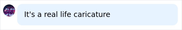 A comment describing the photo of the guy Trump hired to renovate the Reflecting Pool as a real life caricature.