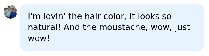 A comment appreciating the hair color and mustache of the guy Trump hired to renovate the Reflecting Pool.