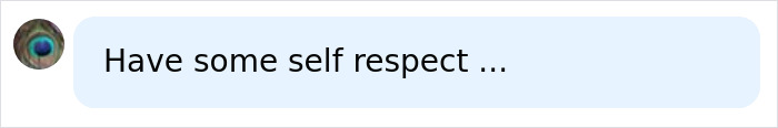 A social media comment reading Have some self respect... regarding the former mayor's World Cup outfit. A social media comment reading Have some self respect... regarding the former mayor's World Cup outfit.