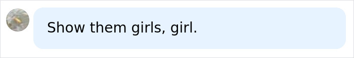 A social media comment reading: Show them girls, girl, discussing the World Cup outfit uproar. A social media comment reading: Show them girls, girl, discussing the World Cup outfit uproar.