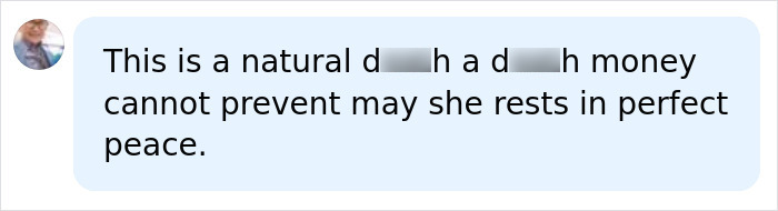 Comment mentioning natural d***h and wishing Thai princess peace Comment mentioning natural d***h and wishing Thai princess peace