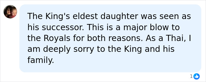 Comment about King's eldest daughter as successor and royal family sorrow Comment about King's eldest daughter as successor and royal family sorrow
