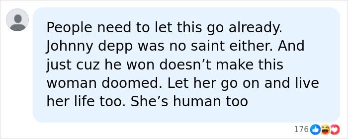 Amber Heard new life: a social media comment advocating for people to let Amber Heard live her life. Amber Heard new life: a social media comment advocating for people to let Amber Heard live her life.