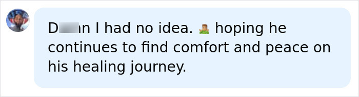 A social media comment hoping Joe Manganiello finds comfort and peace on his healing journey from a mystery illness.