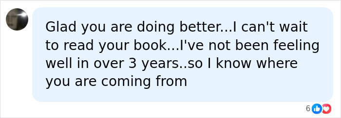 A social media comment showing support for Joe Manganiello regarding his mystery illness and brutal side effects.
