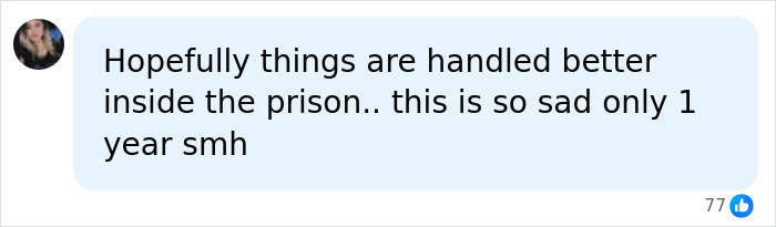 A social media comment hoping for prison justice after a disturbing relationship with a daughter.