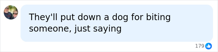 A social media comment about a disturbing relationship with daughter, mentioning putting down a dog for biting someone.