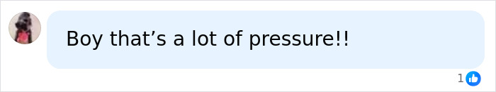 A social media comment stating that the title most beautiful girl in the world is a lot of pressure.
