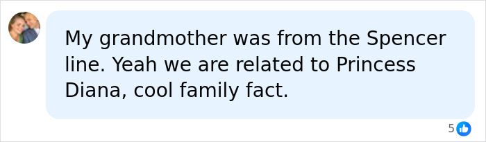Comment about Spencer lineage related to Princess Diana