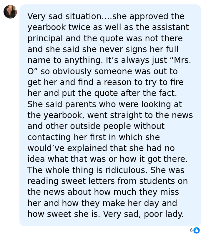 High School Principal Placed On Leave After Famous Song Lyric Attributed To Her On Yearbook's First Page High School Principal Placed On Leave After Famous Song Lyric Attributed To Her On Yearbook's First Page
