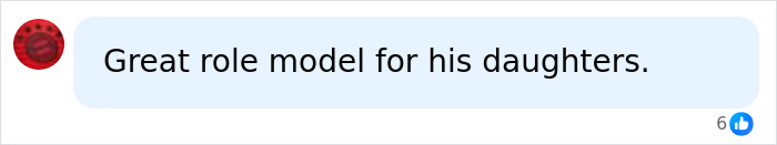 A social media comment: Great role model for his daughters, in response to Bianca Censori photo shoot. A social media comment: Great role model for his daughters, in response to Bianca Censori photo shoot.
