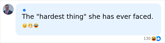 A social media comment quoting 'the hardest thing' faced, with emojis, related to the Lily Phillips Backdoor Challenge aftermath and a marriage in shambles.