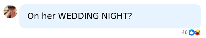 A social media comment expressing shock about the Lily Phillips Backdoor Challenge occurring on a wedding night, impacting a marriage.
