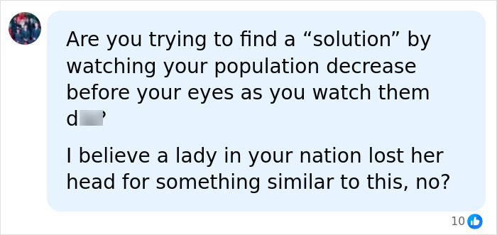 Comment reacting to the Climate Crisis and Heat Wave, questioning a solution for population decrease. Comment reacting to the Climate Crisis and Heat Wave, questioning a solution for population decrease.