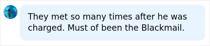 Comment suggesting Epstein's meetings with Gates were blackmail Comment suggesting Epstein's meetings with Gates were blackmail