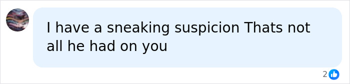 Social media comment expressing suspicion about blackmail Social media comment expressing suspicion about blackmail