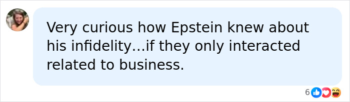 Comment questioning how Epstein knew about Bill Gates infidelity involving painful marriage secret Comment questioning how Epstein knew about Bill Gates infidelity involving painful marriage secret