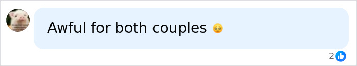 A chat message expresses sympathy for both couples involved in the IVF baby mix-up.