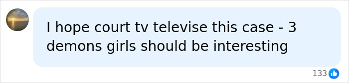 Screenshot of a comment hoping court TV televises the case of the Texas Sisters, Cookie and Kitty.