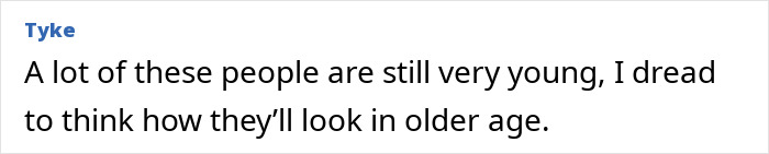 Comment worried about young people's aging after trendy plastic surgery regrets