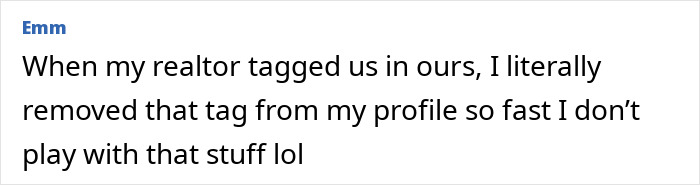 A homeowner discusses removing a realtor tag from their profile. Private investigator warns homeowners about home security.