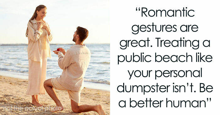 Couple Leaves Behind Fake Petals On Beach After Proposal, Sparks Fury After Photographer Exposes Them