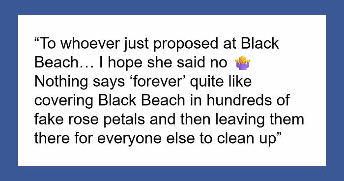 Couple Leaves Behind Fake Petals On Beach After Proposal, Sparks Fury After Photographer Exposes Them