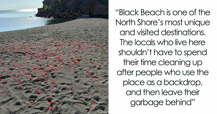 Couple Leaves Behind Fake Petals On Beach After Proposal, Sparks Fury After Photographer Exposes Them