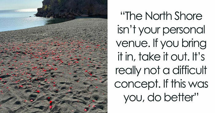 Couple Leaves Behind Fake Petals On Beach After Proposal, Sparks Fury After Photographer Exposes Them