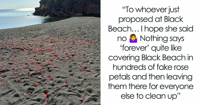 Couple Leaves Behind Fake Petals On Beach After Proposal, Sparks Fury After Photographer Exposes Them