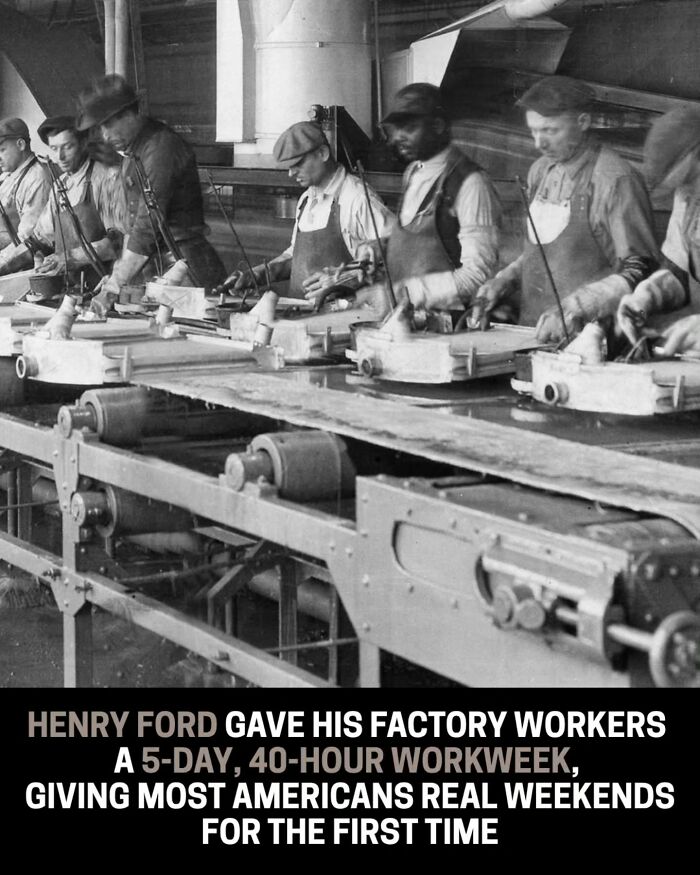 Rare historical photo of Henry Ford's factory workers, one of many interesting historical photos of labor.