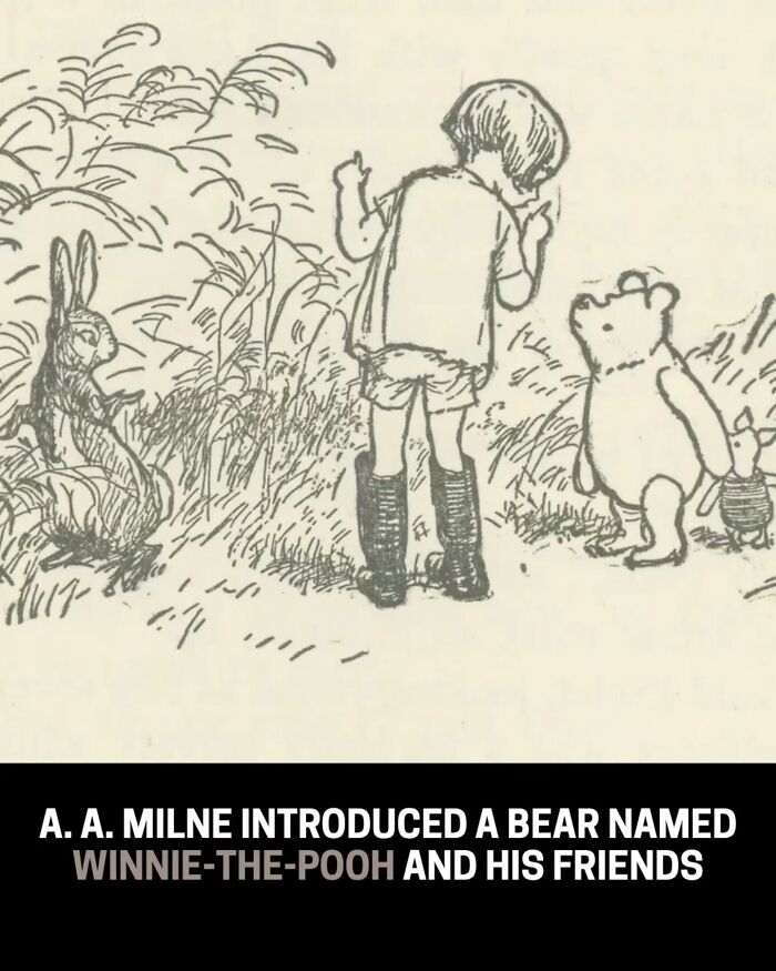 Rare historical photo: original Winnie-the-Pooh illustration, an interesting historical photo for fans.
