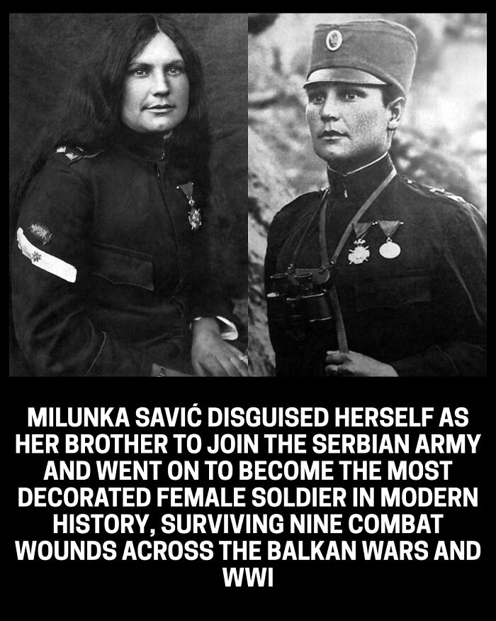 Rare historical photos: Milunka Savic, the most decorated female soldier in modern history.