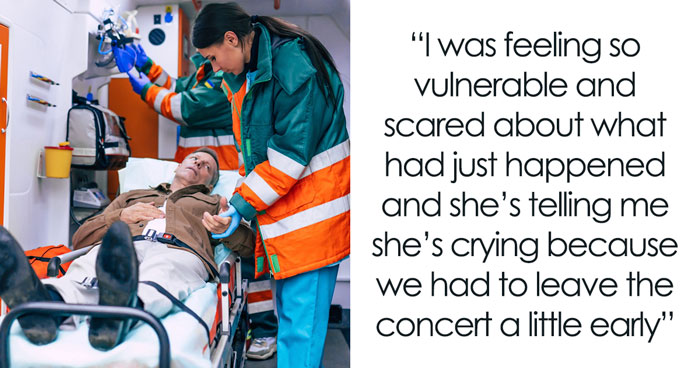 Man Wants To Go Home After Fainting At Concert, Fiancée Tries To Get Closer To The Stage Instead