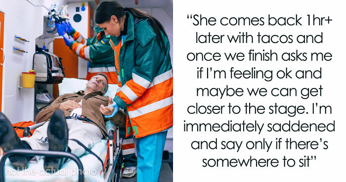 Man Wants To Go Home After Fainting At Concert, Fiancée Tries To Get Closer To The Stage Instead