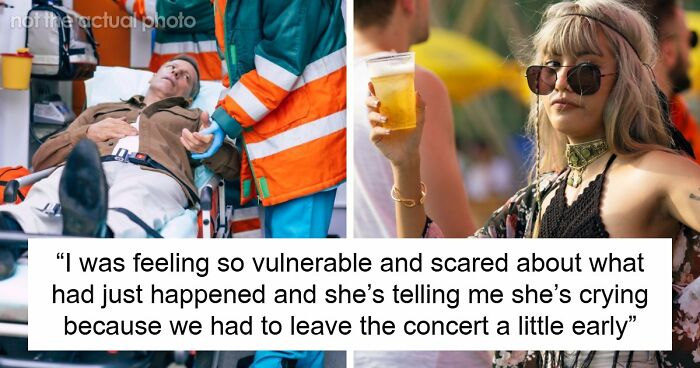 Man Wants To Go Home After Fainting At Concert, Fiancée Tries To Get Closer To The Stage Instead